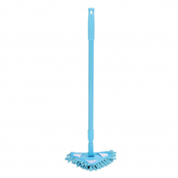 Liummrcy Floor Mop, Triangular 180° Rotary Iron Rod Telescopic Chenille Mini Mop for Wall Window Car Kitchen Bathroom Blue, Cleaning Supplies