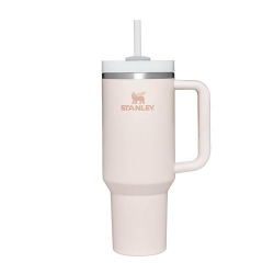 Stanley Quencher H2.0 FlowState Tumbler 1.2L - Cold For 11 Hours - Iced For 48 Hours - Water Bottle with Straw, Handle and Lid - Dishwasher Safe - Travel Mug For Cold or Hot Drinks - Rose Quartz