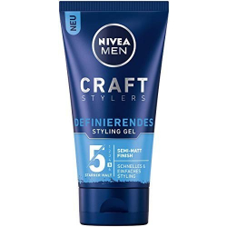 Nivea Men Craft Stylers Defining Styling Gel, Hair Gel with Semi-Matt Finish, Quick and Easy Hair Styling with Strong Hold, Pack of 1 (1 x 150 ml)