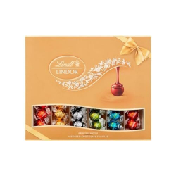 Lindt Lindor Assorted Chocolate Truffles Gift Box | Large (Approx 42 Truffles) 525 g | A selection of Finest Lindor Truffles with a smooth melting filling, Large