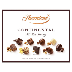 Thorntons Continental Dark Chocolate Gift, Perfect for Sharing, Gifts for Women and Men, Unique Flavours Milk, White, Dark Chocolate, 264g