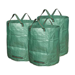 RamĀ® Heavy Duty Garden Waste Bags - 272 Litre - 3 Sacks - Industrial Handles & Fabric - Garden/Green Waste Sacks - Reusable