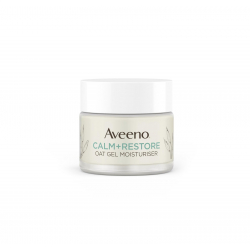 Aveeno Face Calm+Restore Oat Gel Moisturiser (1x 50ml), Face Moisturiser to Instantly Soothe and Replenish the Skin's Moisture Barrier, Intensely Nourishing Day Cream, Tested on Sensitive Skin