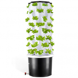 Tower Garden Hydroponics Growing System 6/8/10 Floor Vertical Hydroponics Tower with 100L Water Tank Aeroponics Growing Kit, Smart Garden Planter Herbs Germination Kit Hydrating Pump, Adapter 8layer