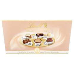 Lindt Creation Dessert - 18 Assorted Fine Dark, Milk and White Chocolate Box Medium, 173g - Gift Present or Sharing Box - Birthday, Celebrations, Congratulations, Thank you (Packaging may vary)