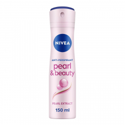 NIVEA Pearl & Beauty Anti-Perspirant Deodorant Spray (150ml), Women's Deodorant with 48H Sweat and Odour Protection, Anti-Perspirant Spray for Women with Pearl Extracts