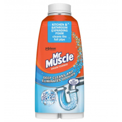 Mr Muscle Drain Foamer, Drain Cleaning Foam to Unblock & Eliminate Odour, 500 ml (Pack of 1)